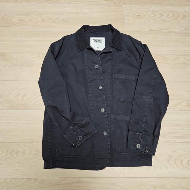 어나더오피스 / 허밋 가먼트 커버올 자켓 블랙 / 2사이즈