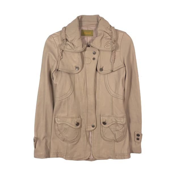 Banila B 빈티지 멀티포켓 리얼 램스킨 자켓 55