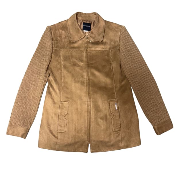 빈티지 스웨이드 & 니트 자켓 