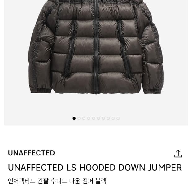 언어펙티드 UNAFFECTED LS HOODED DOWN JUMPER