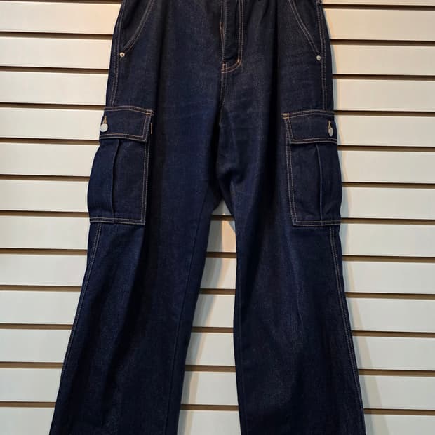 URBANSTOFF 슬랍 워싱 카고 데님 팬츠