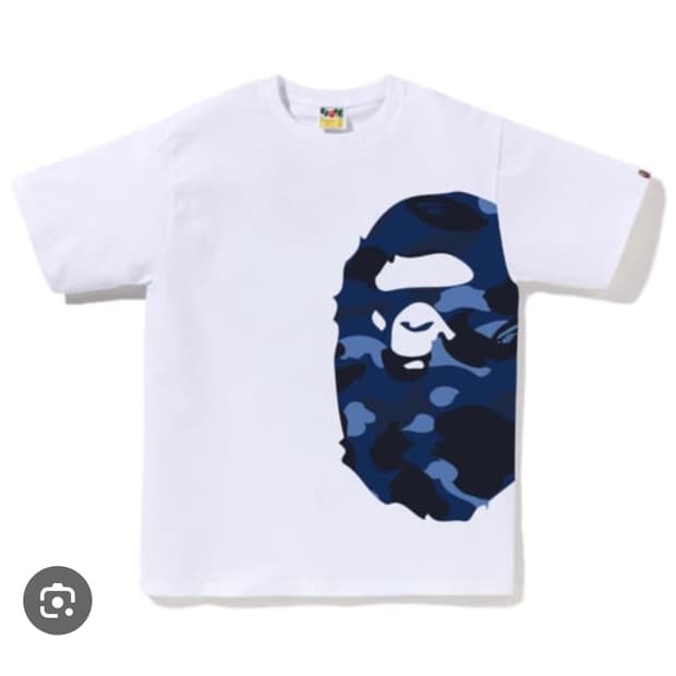베이프 컬러 카모 사이드 빅 에이프 헤드 티 반팔 bape camo