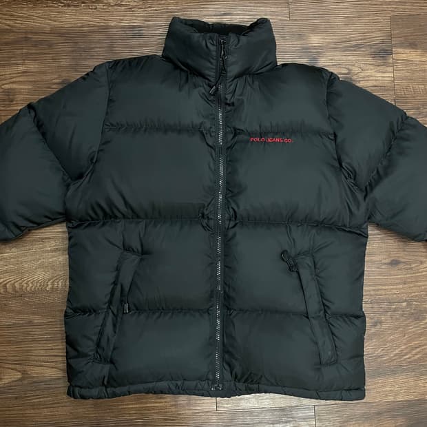 폴로 랄프로렌 다운 푸퍼 패딩 블랙