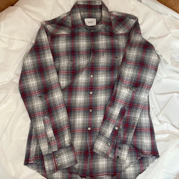 더 레터스 웨스턴 디스트로이드 체크 셔츠