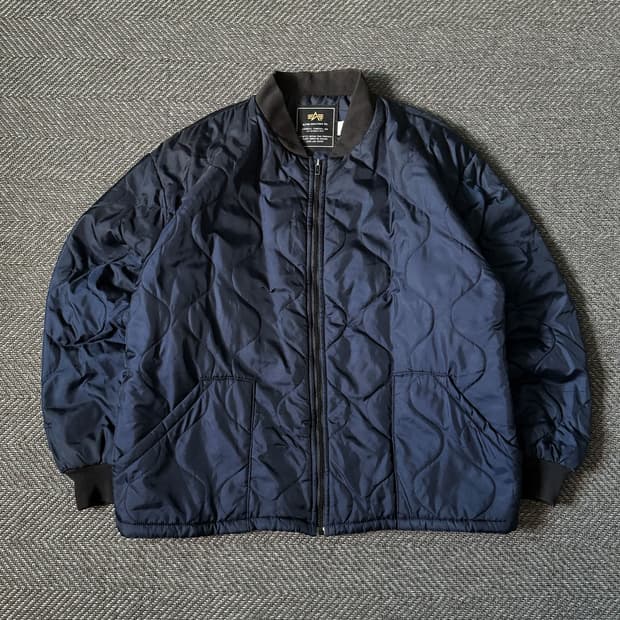 90s USA 알파인더스트리 나일론 퀼팅 자켓 (110)