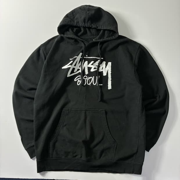 Stussy 스투시 스탁 서울 블랙 후드티