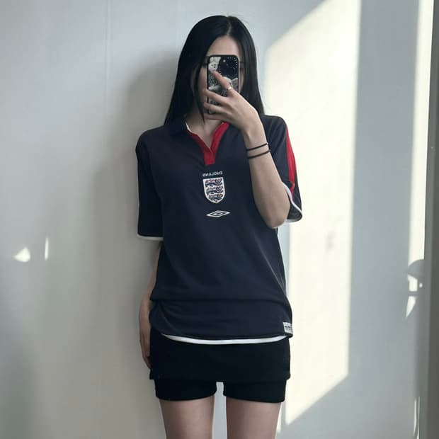 엄브로 잉글랜드 0304 블록코어 반팔 카라 티셔츠