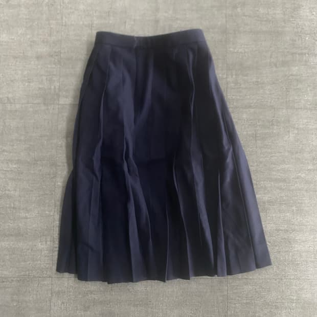 일본빈티지 Nikke 하구미모리걸 바선생 플리츠미디스커트 네이비