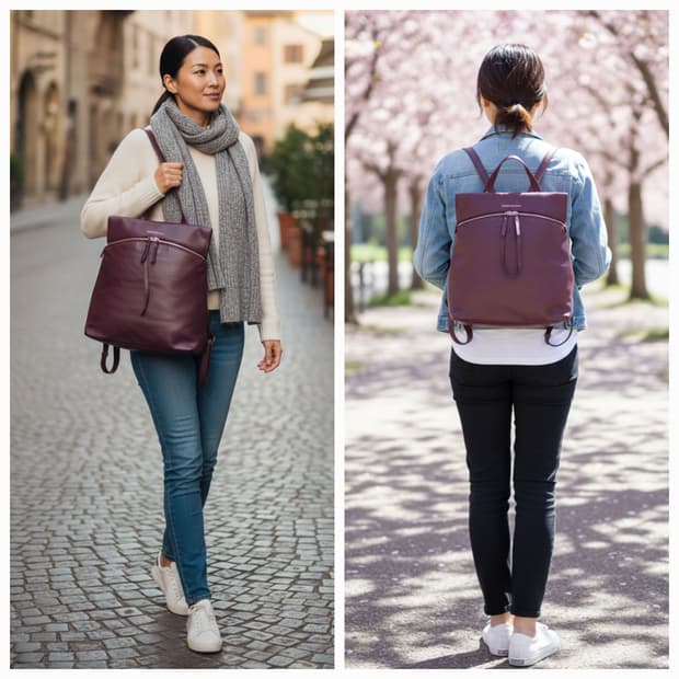 만다리나덕 레더 멀티백팩