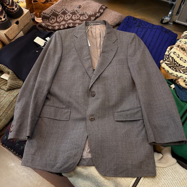 제이프레스 글렌체크 싱글벤트 블레이저