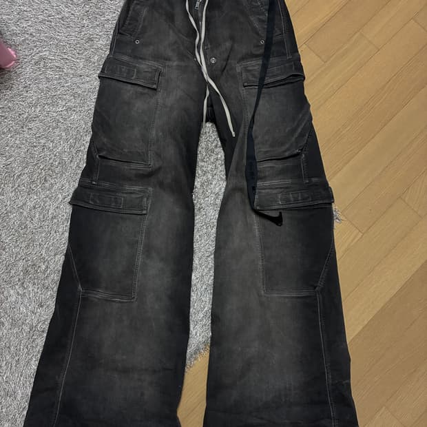 릭오웬스 다크쉐도우 점보 카고 팬츠 s 