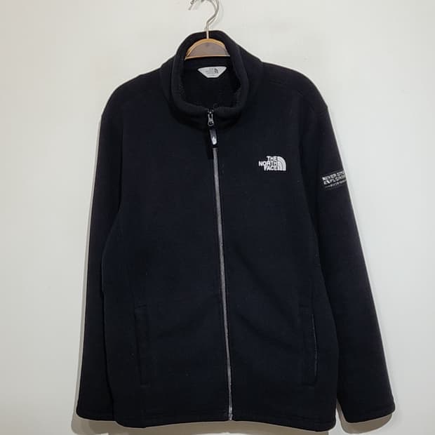 (L) 노스페이스 플리스 점퍼 블랙 후리스 자켓 안감털 