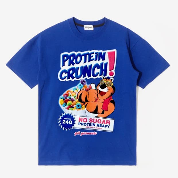 큐티에잇 가먼츠 / LS Protein Crunch Tee (Blue)