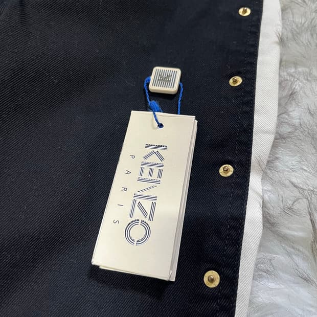 [28] KENZO Paris 투톤 스냅 버튼 팬츠