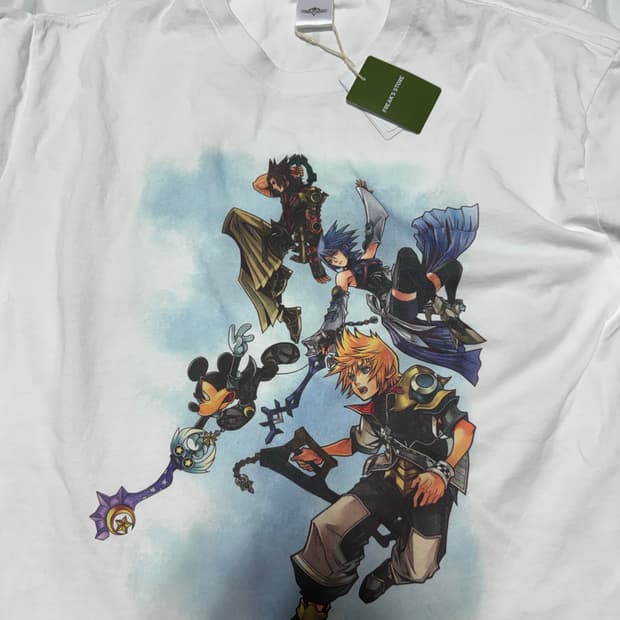 킹덤하츠X프릭스스토어 콜라보 티셔츠 L