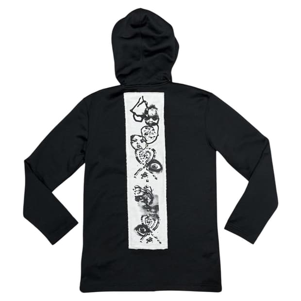 2012 꼼데가르송 스터드 디테일 코트 롱 후드 집업 자켓