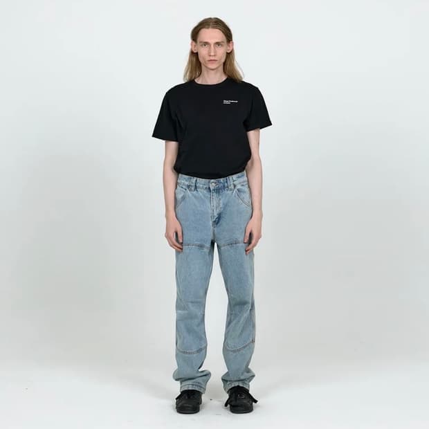 플라스틱프로덕트 CALF POCKET PANTS (STEEL BLUE)