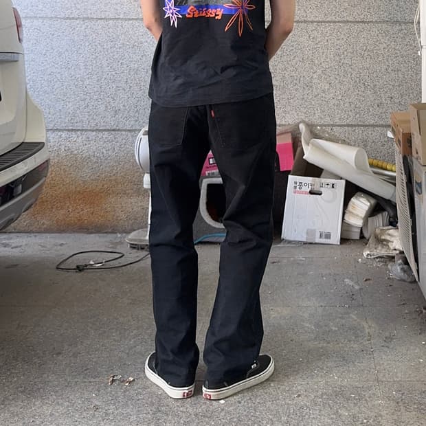00s 리바이스 533 블랙 데님 팬츠