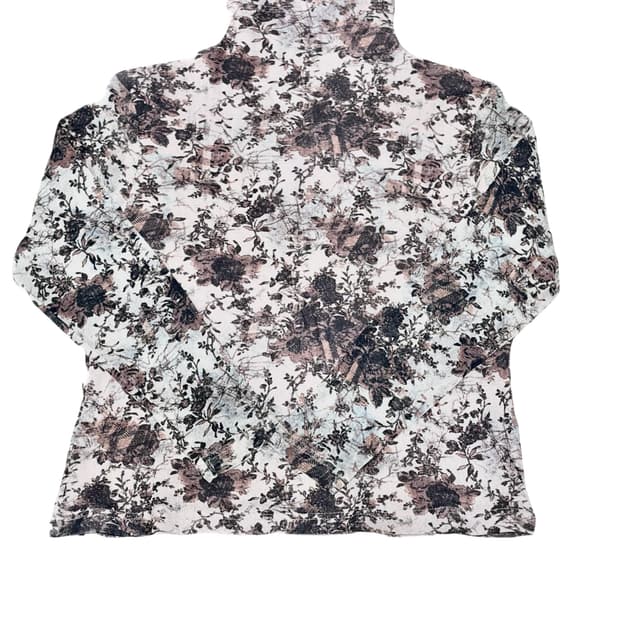 플라워패턴 빈티지 7부 탑