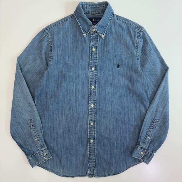 Polo 폴로 랄프로렌 신형 폴로베어 자수 포켓 화이트 옥스포드 셔츠