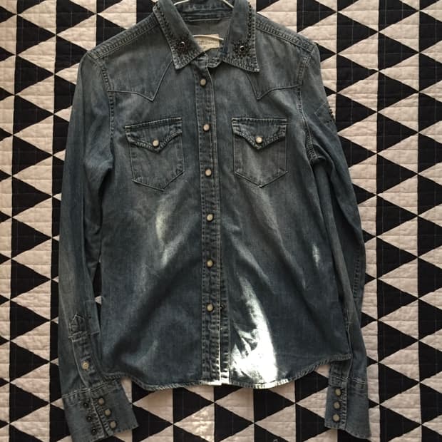 빈티지 y2k 00s 데님 셔츠