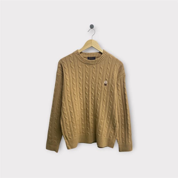  후아유 WHO.A.U 케이블 니트 스웨터 M 