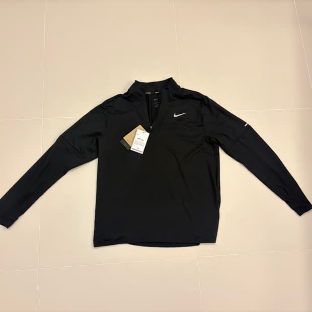 새상품 나이키 드라이핏 남성 런닝 반집업 긴팔-M