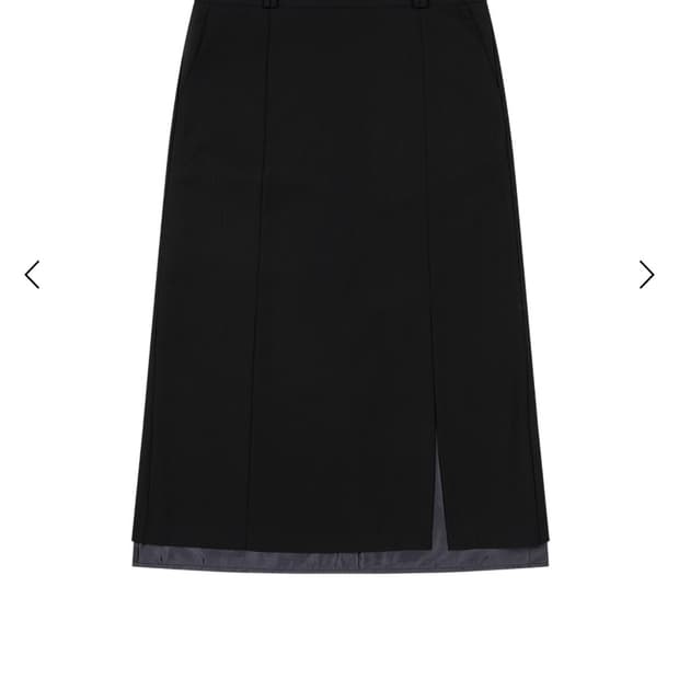 오헤시오 레이어드 롱스커트 네이비