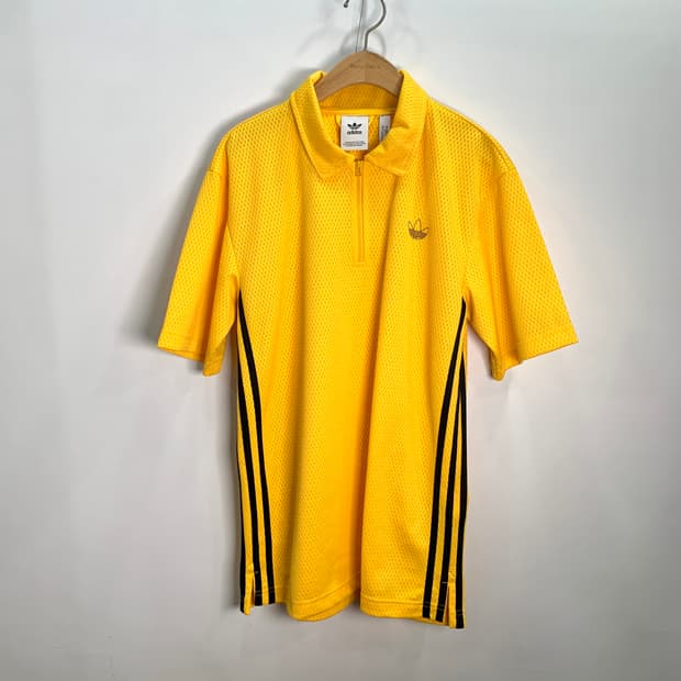 아디다스 옐로우 메쉬 반팔