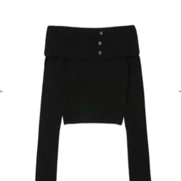 보헤미안서울 RIBBED BUTTON OFF SHOULDER