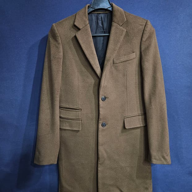 타임옴므 브라운 남성 슬림핏 95 하프코트 