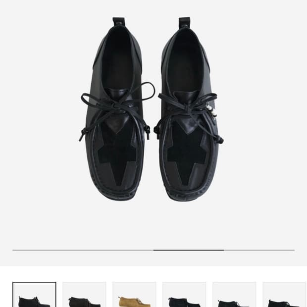 폴리테루 왈라비 슈즈 스타 레더 블랙 [1]