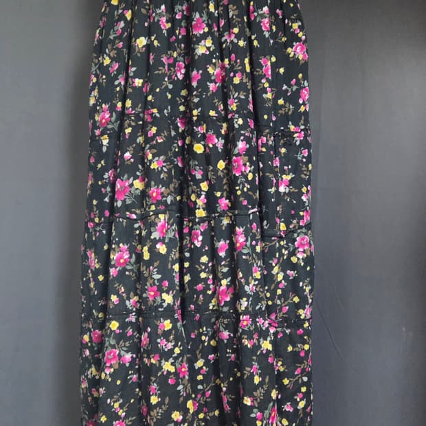 빈티지 플라워 롱 원피스