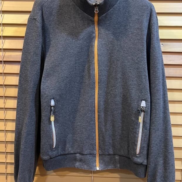 제냐스포츠 남성 그레이 리버서블 양면점퍼 
