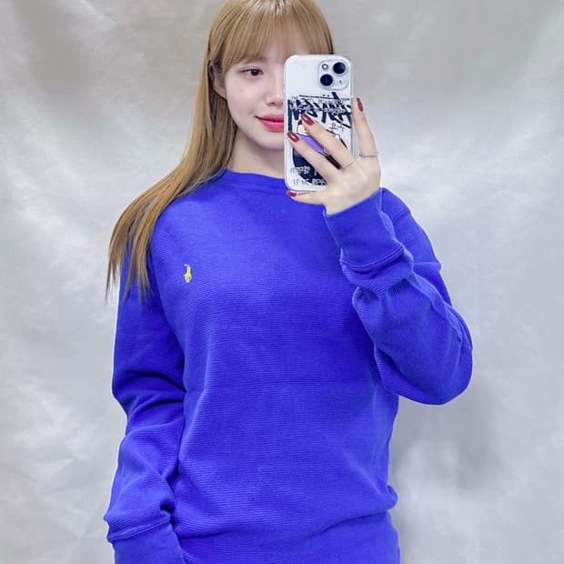 폴로 랄프로렌 블루 포니 슬립웨어 니트 