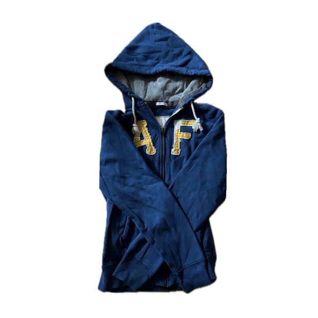 ABERCROMBIE yellow patch hood zip up