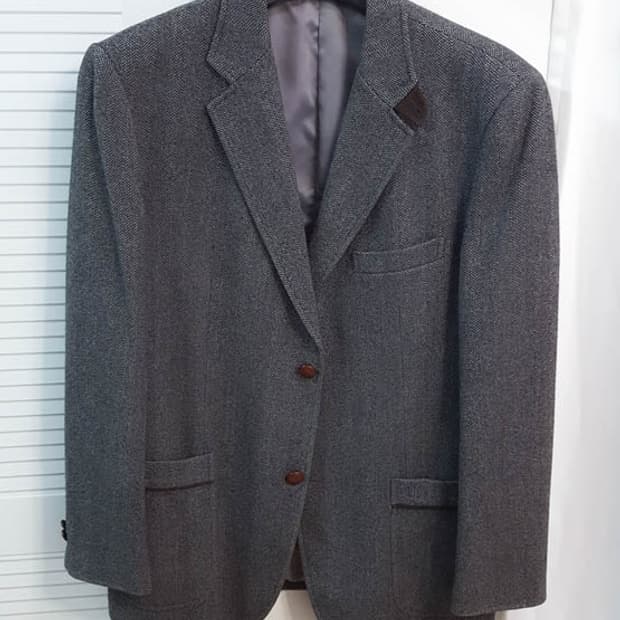 마에스트로 남성 모 캐시미어 헤링본 자켓 