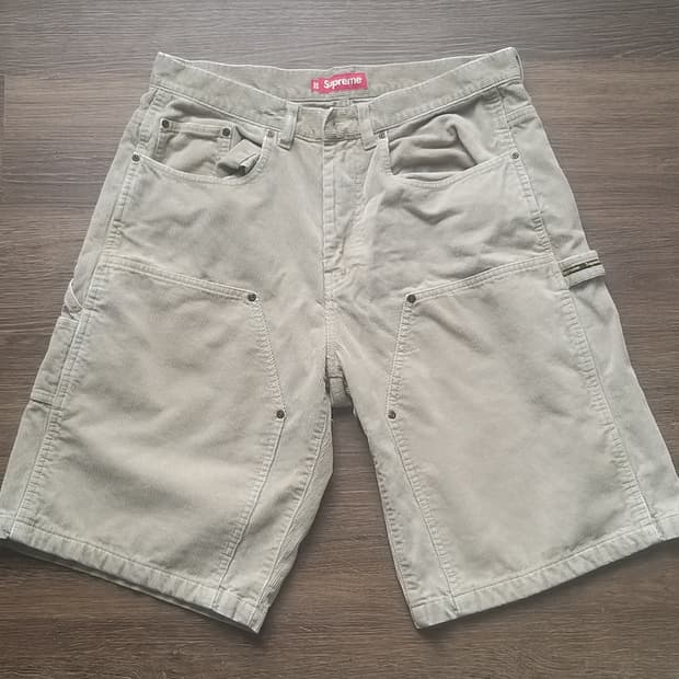 슈프림 24SS 더블니 코듀로이 쇼츠
