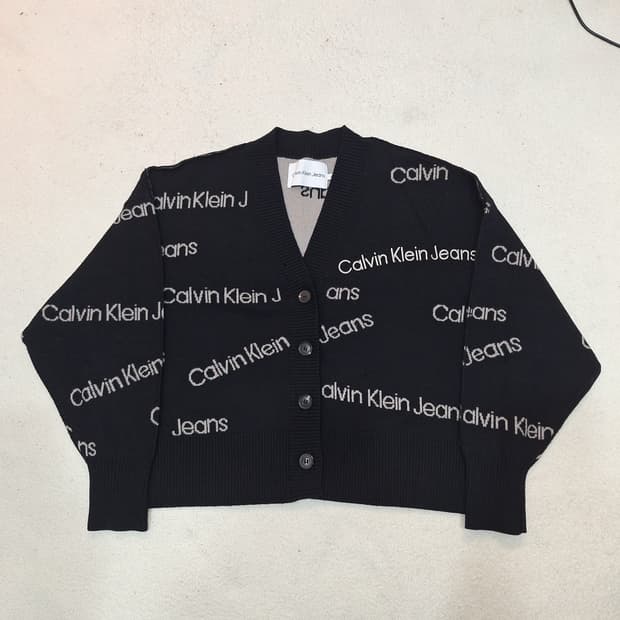 캘빈클라인  크롭가디건XS