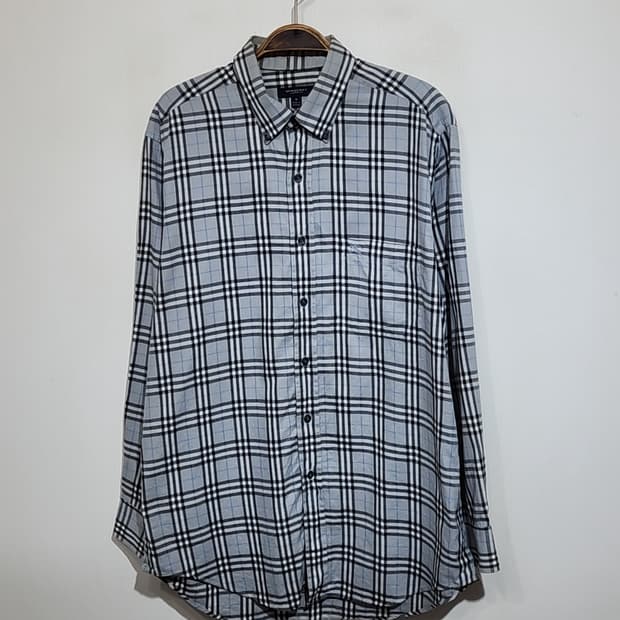 (L) 버버리 남방 체크 셔츠 포켓 캐주얼 매장판 