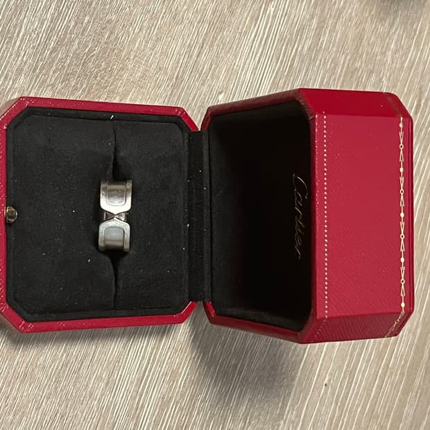 Cartier 더블C데코링 62호 18K 화이트골드 13.32g