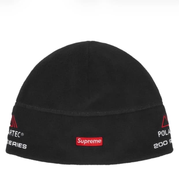 슈프림 폴라텍 비니 블랙 새상품