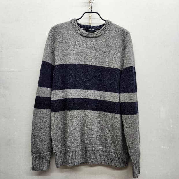 헤지스 스트라이프 로고 울 니트 100(M)