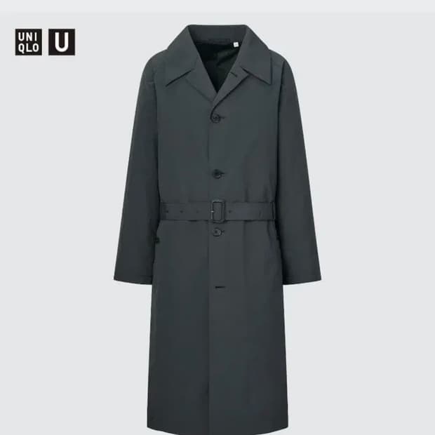 유니클로U 트렌치 코트 XL 다크그레이