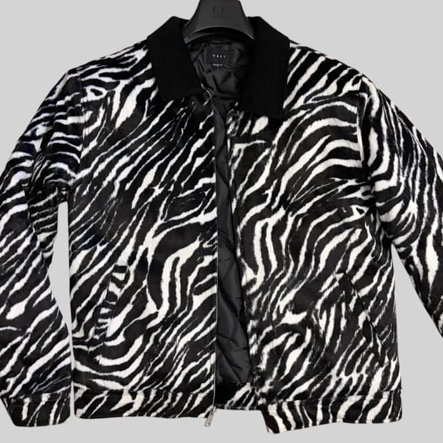 오베이 지브라 퍼 자켓 M