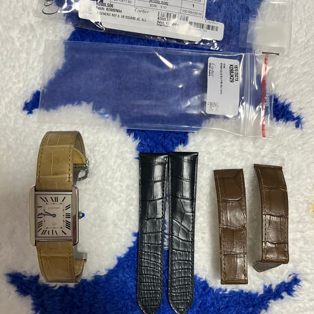 정품) 까르띠에 악어가죽 스트랩 (디버클용) 3가지 컬러 각각 따로