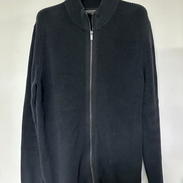 마시모두띠 블랙 니트 집업 가디건