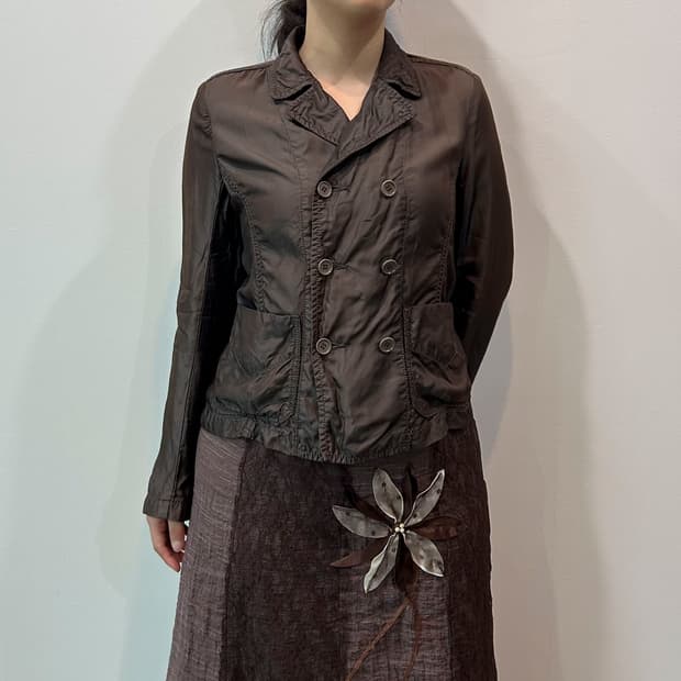 Comme des garcons tricot 브라운 자켓