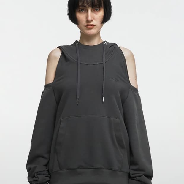 NACHE BARE HOODIE SWEAT SHIRT CHARCOAL
