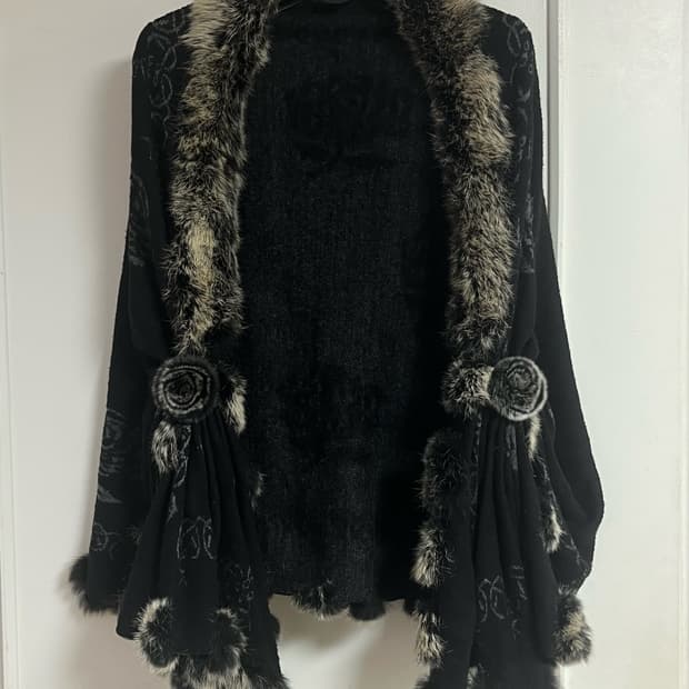 일본 빈티지 케이프 숄 고딕 고스 오리엔탈 샵오공이 아케호무 큐빈티지